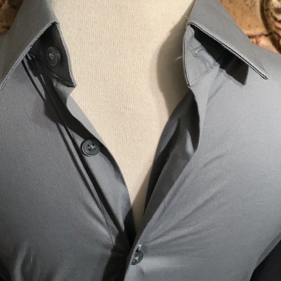 Express for Mens Grey Button Up Dress Shirt (Size : XS) - Picture 2 of 4